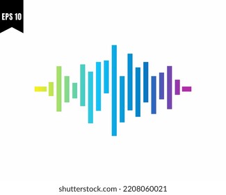 Equalizer wave isolated on a white background. Vector Illustration