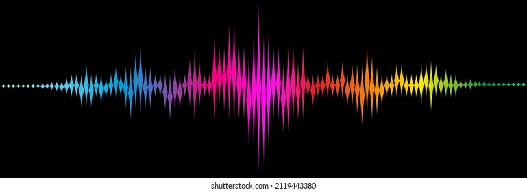 equalizer wave on black background