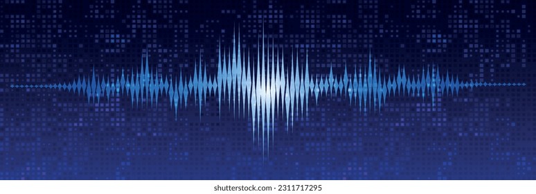 equalizer wave on black background	