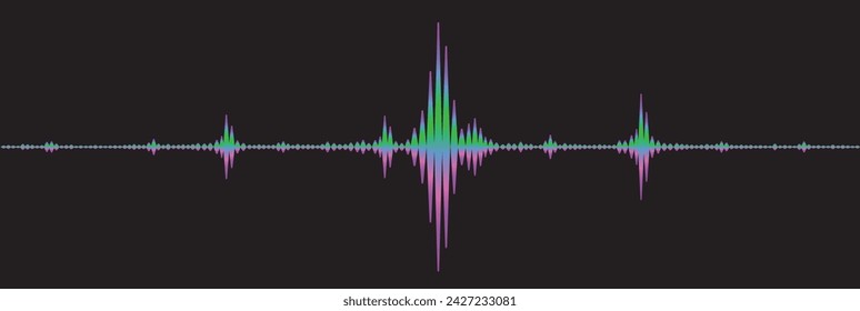 equalizer wave on black background	