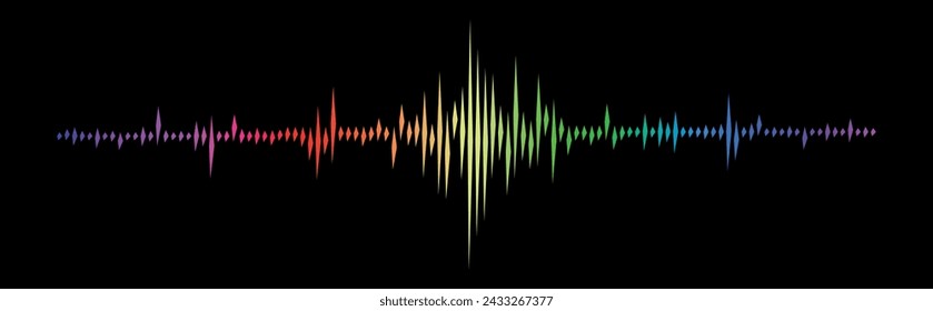 equalizer wave on black background	