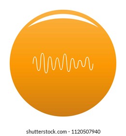 Equalizer wave sound icon. Simple illustration of equalizer wave sound vector icon for any design orange