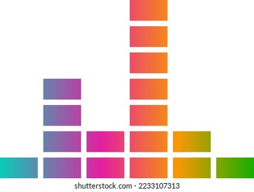 Equalizer Wellenlänge, einzelne Vektorgrafik.