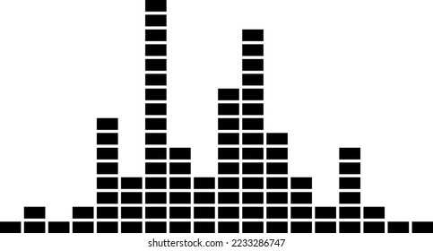 Equalizer wavelength isolated vector illustration.