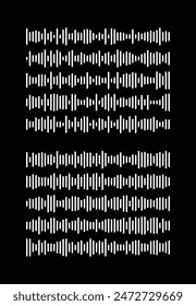 Equalizer waves isolated on a background. Vector EQ illustration.