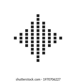 Equalizer waves. Sound waves isolated on white background. Sound or music concept. Vector illustration
