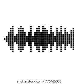 Equalizer wavy radio icon. Simple illustration of equalizer wavy radio vector icon for web