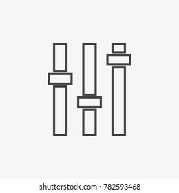 Equalizervector icon isolated on light grey background