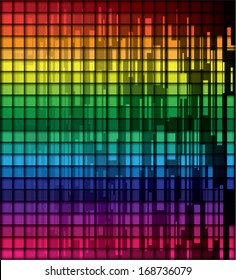 Equalizing spectrum color background, vector