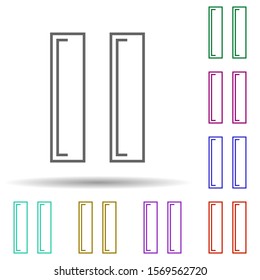 Equally sign multi color icon. Simple thin line, outline vector of web icons for ui and ux, website or mobile application