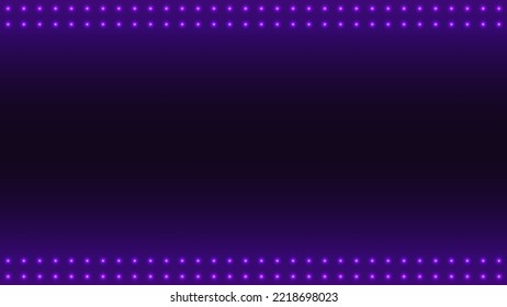 Equally spaced illuminated purple background.