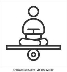 Equanimity Outline Icon Vector Illustration
