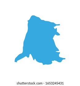 equateur region map in country of republic of the congo