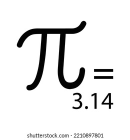 Equation formula math number pi icon | Black Vector illustration |
