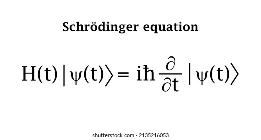 Schrödinger equation formula. Quantum mechanics