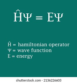 Schrödinger Equation Formula. Quantum Mechanics