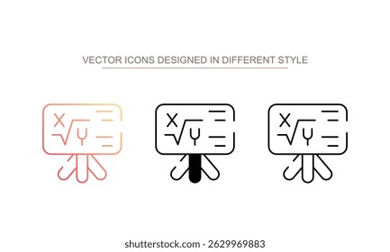 Equação design ícone com fundo branco ilustração stock