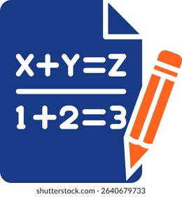 Equation Icon Fill Vector Illustration
