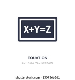 equation icon on white background. Simple element illustration from Education concept. equation icon symbol design.