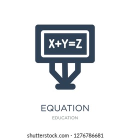 equation icon vector on white background, equation trendy filled icons from Education collection, equation vector illustration