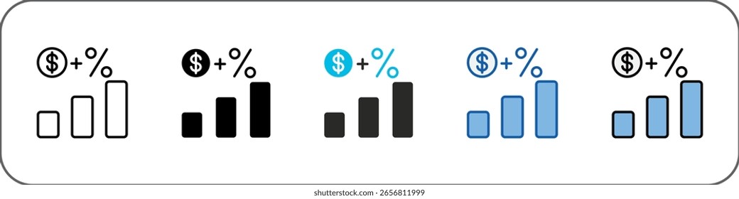 Equation Of Income Icon Pack Multistyle Illustration
