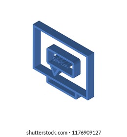 Equation isometric left top view 3D icon