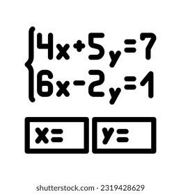 equation math science education line icon vector. equation math science education sign. isolated contour symbol black illustration