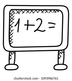 
Equation on whiteboard, math sum or calculation
