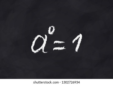 The equation of raising to a power zero is equal to one on the c