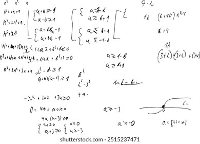 Equation solution. Equation in algebra. Vector illustration.