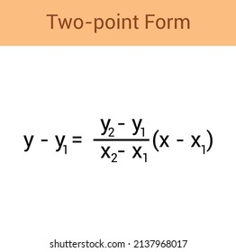 equation of a straight line formulas in mathematics. Two-point form