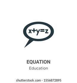 Equation vector icon on white background. Flat vector equation icon symbol sign from modern education collection for mobile concept and web apps design.
