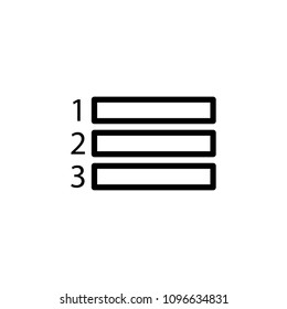 Equations 1 2 3 icon. Element of science icon for mobile concept and web apps. Thin line Equations 1 2 3 icon can be used for web and mobile on white background