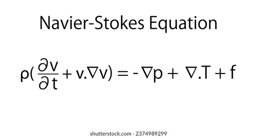 Navier–Stokes equations. partial differential equations. Physics resources for teachers and students.