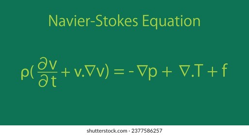 Navier–Stokes equations. partial differential equations. Physics resources for teachers and students.