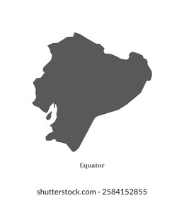 Equator map silhouette vector design without background