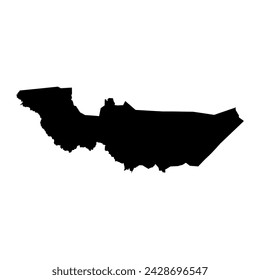 Equatoria region map, administrative division of South Sudan. Vector illustration.