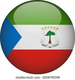 Equatorial Guinea 3D Rounded Country Flag Icon