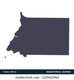 Equatorial Guinea - Africa Countries Map Icon Vector Logo Template Illustration Design. Vector EPS 10.