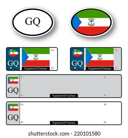 equatorial guinea auto set against white background, abstract vector art illustration, image contains transparency