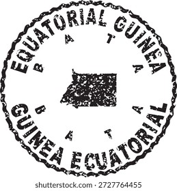 Äquatorialguinea Bata Runde Seal Map Design