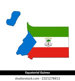 Equatorial Guinea Country - Flag Map