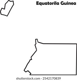 Esbozo del mapa de Guinea Ecuatorial