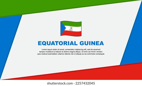 Equatorial Guinea Flag Abstract Background Design Template. Equatorial Guinea Independence Day Banner Cartoon Vector Illustration. Equatorial Guinea Banner