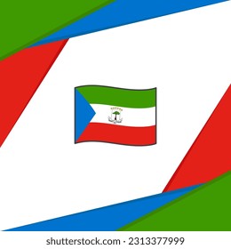 Equatorial Guinea Flag Abstract Background Design Template. Equatorial Guinea Independence Day Banner Social Media Post. Equatorial Guinea