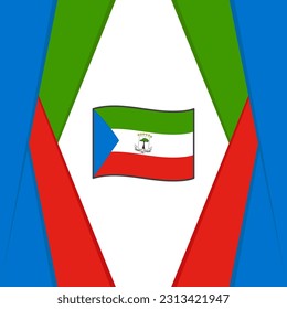 Equatorial Guinea Flag Abstract Background Design Template. Equatorial Guinea Independence Day Banner Social Media Post. Equatorial Guinea Background