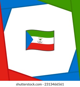 Equatorial Guinea Flag Abstract Background Design Template. Equatorial Guinea Independence Day Banner Social Media Post. Equatorial Guinea Banner