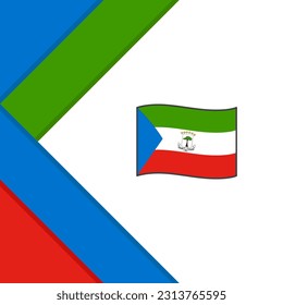 Equatorial Guinea Flag Abstract Background Design Template. Equatorial Guinea Independence Day Banner Social Media Post. Equatorial Guinea Illustration