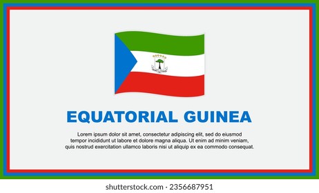 Equatorial Guinea Flag Abstract Background Design Template. Equatorial Guinea Independence Day Banner Social Media Vector Illustration. Equatorial Guinea Banner