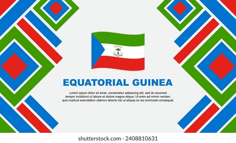Equatorial Guinea Flag Abstract Background Design Template. Equatorial Guinea Independence Day Banner Wallpaper Vector Illustration. Equatorial Guinea